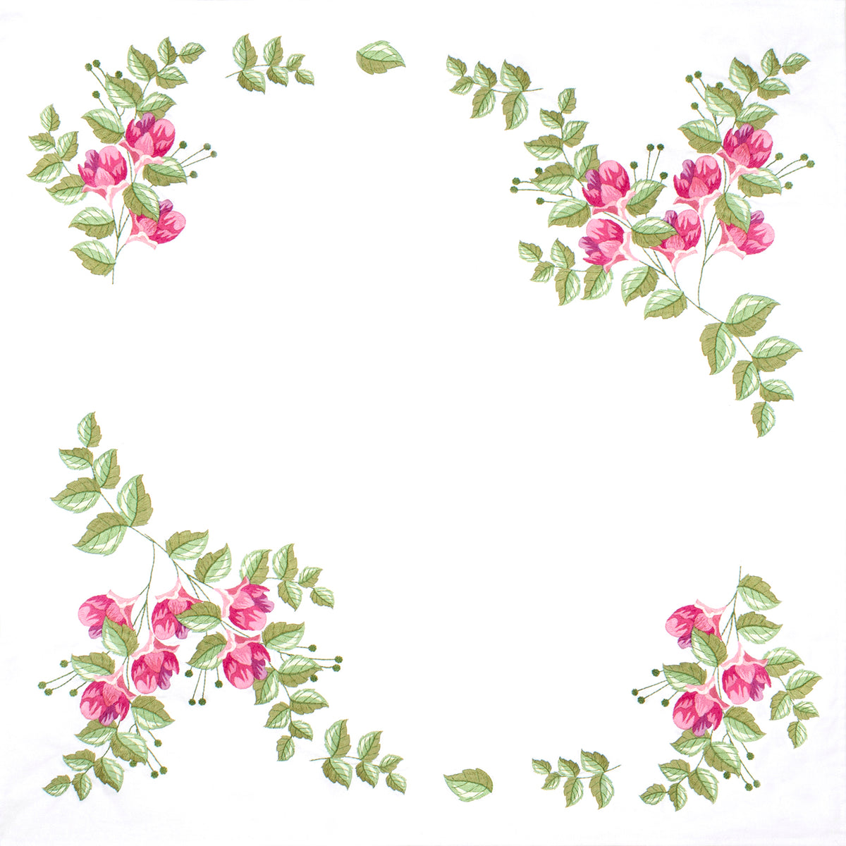 ערכת רקמה למפת שולחן – ורדים קלאסיים 80x80 cm