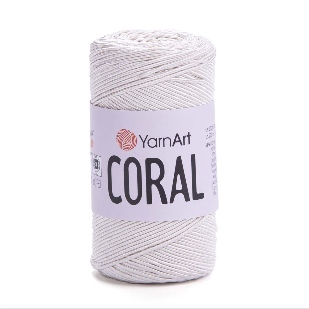 חוטי כותנה לסריגת תיקים  CORAL 200g