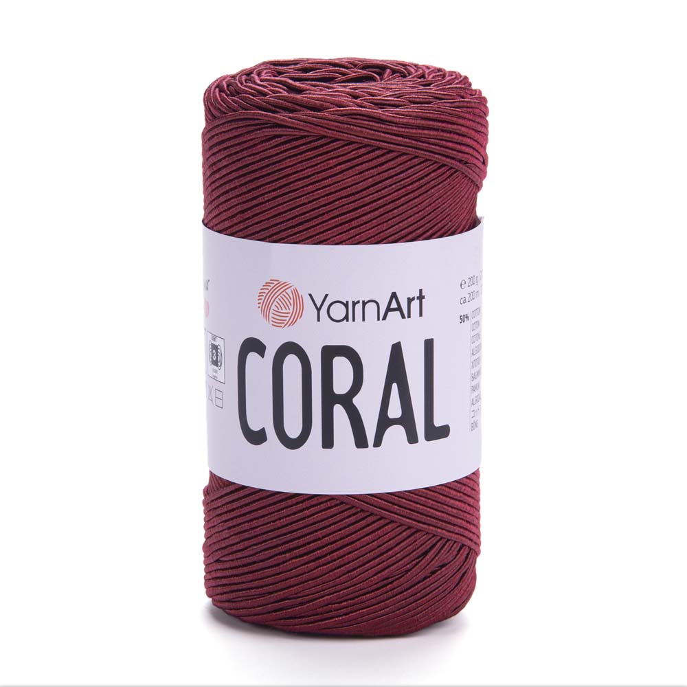 חוטי כותנה לסריגת תיקים CORAL 200g
