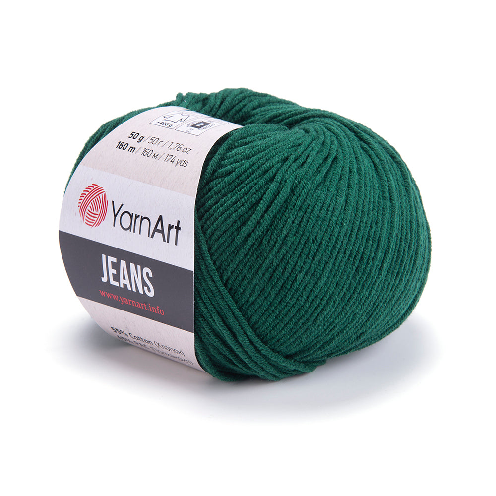 ג׳ינס חוטי כותנה למסרגות מס׳ 3-3.5 JEANS 50g/160m