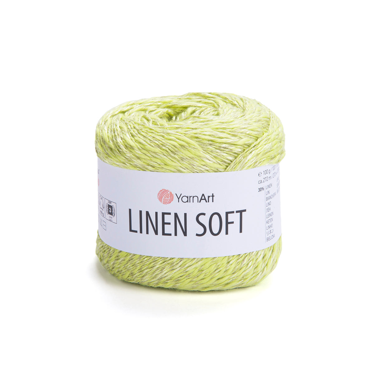 חוט סריגה Linen Soft – תערובת פשתן, ויסקוזה וכותנה | 100 גרם