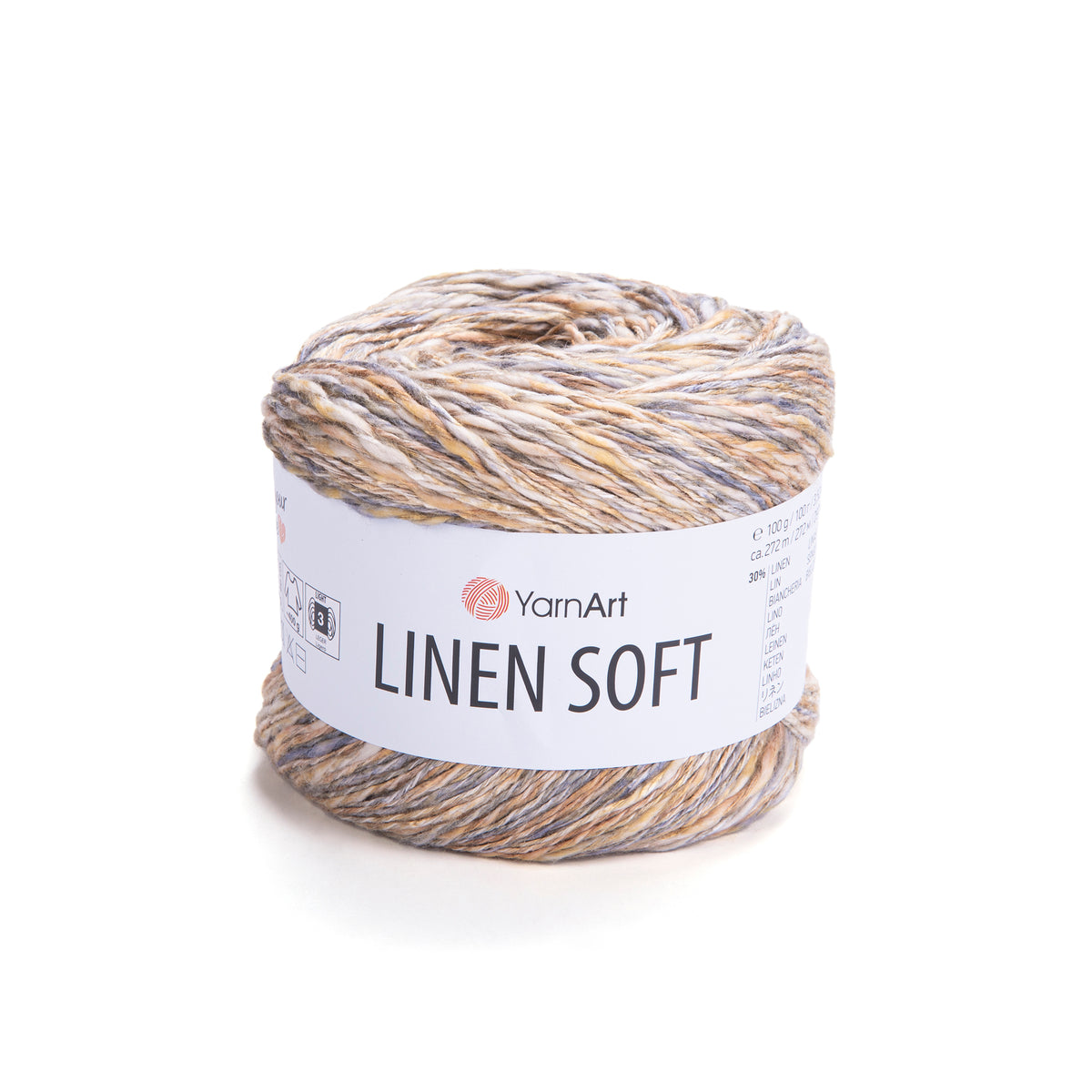 חוט סריגה Linen Soft – תערובת פשתן, ויסקוזה וכותנה | 100 גרם