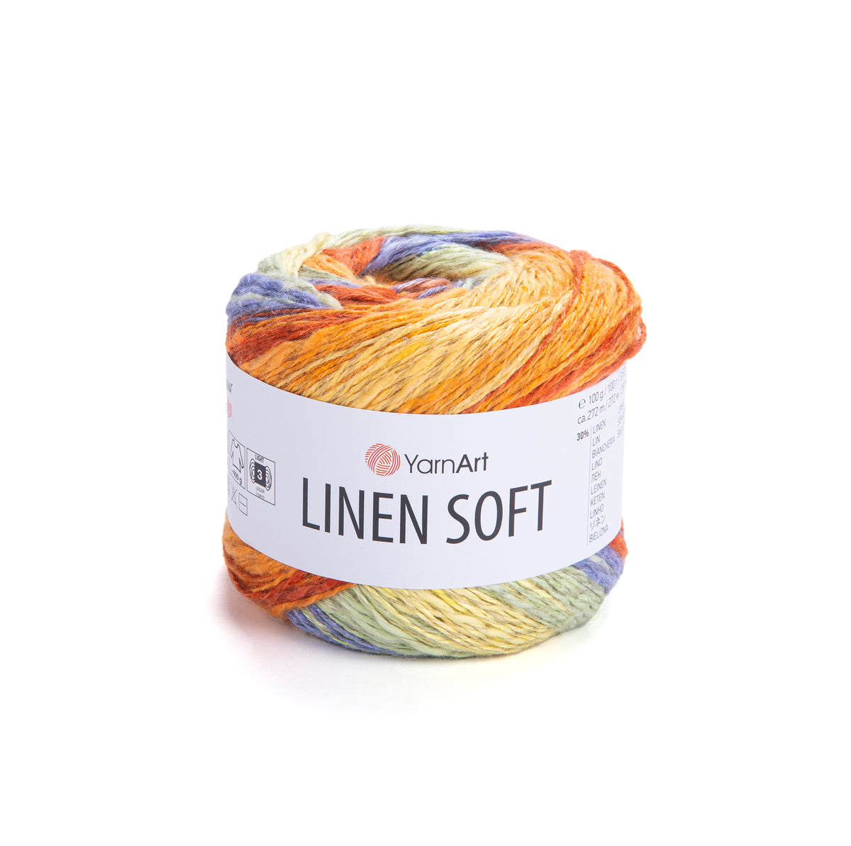 חוט סריגה Linen Soft – תערובת פשתן, ויסקוזה וכותנה | 100 גרם