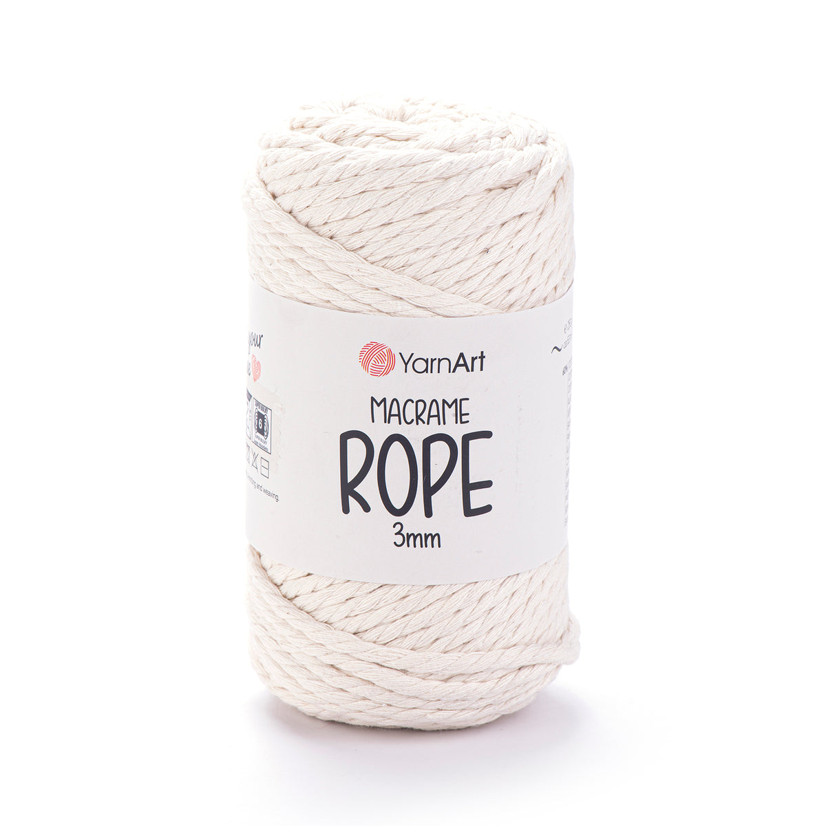 חוטי מקרמה לסריגה ועבודת יד MACRAME ROPE 3MM