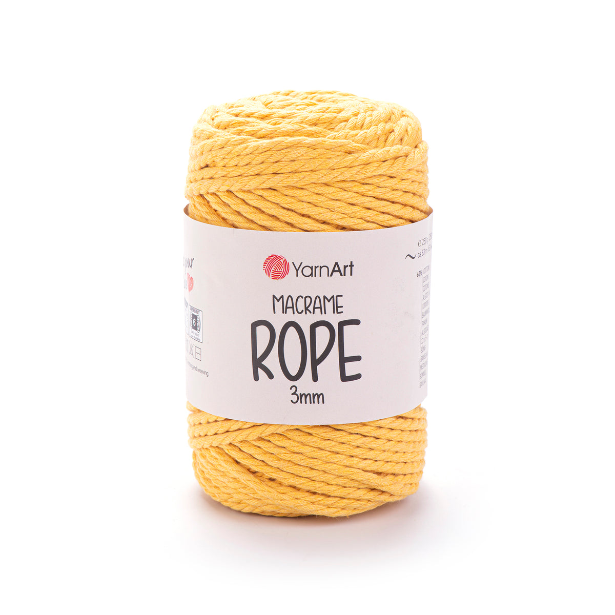 חוטי מקרמה לסריגה ועבודת יד MACRAME ROPE 3MM