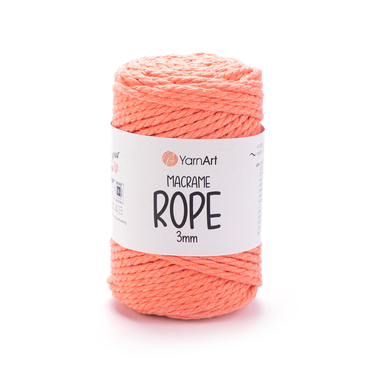 חוטי מקרמה לסריגה ועבודת יד MACRAME ROPE 3MM