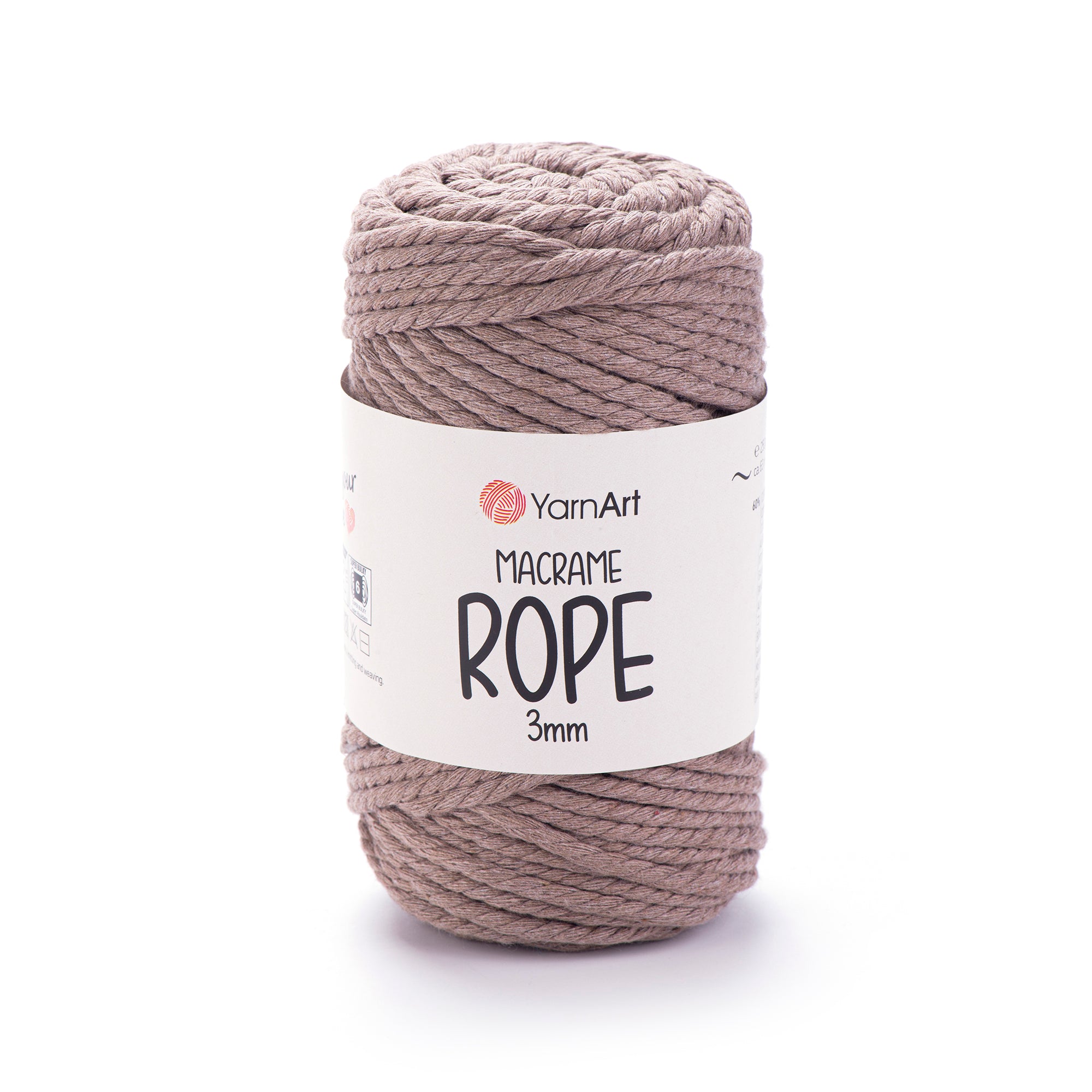 חוטי מקרמה לסריגה ועבודת יד MACRAME ROPE 3MM