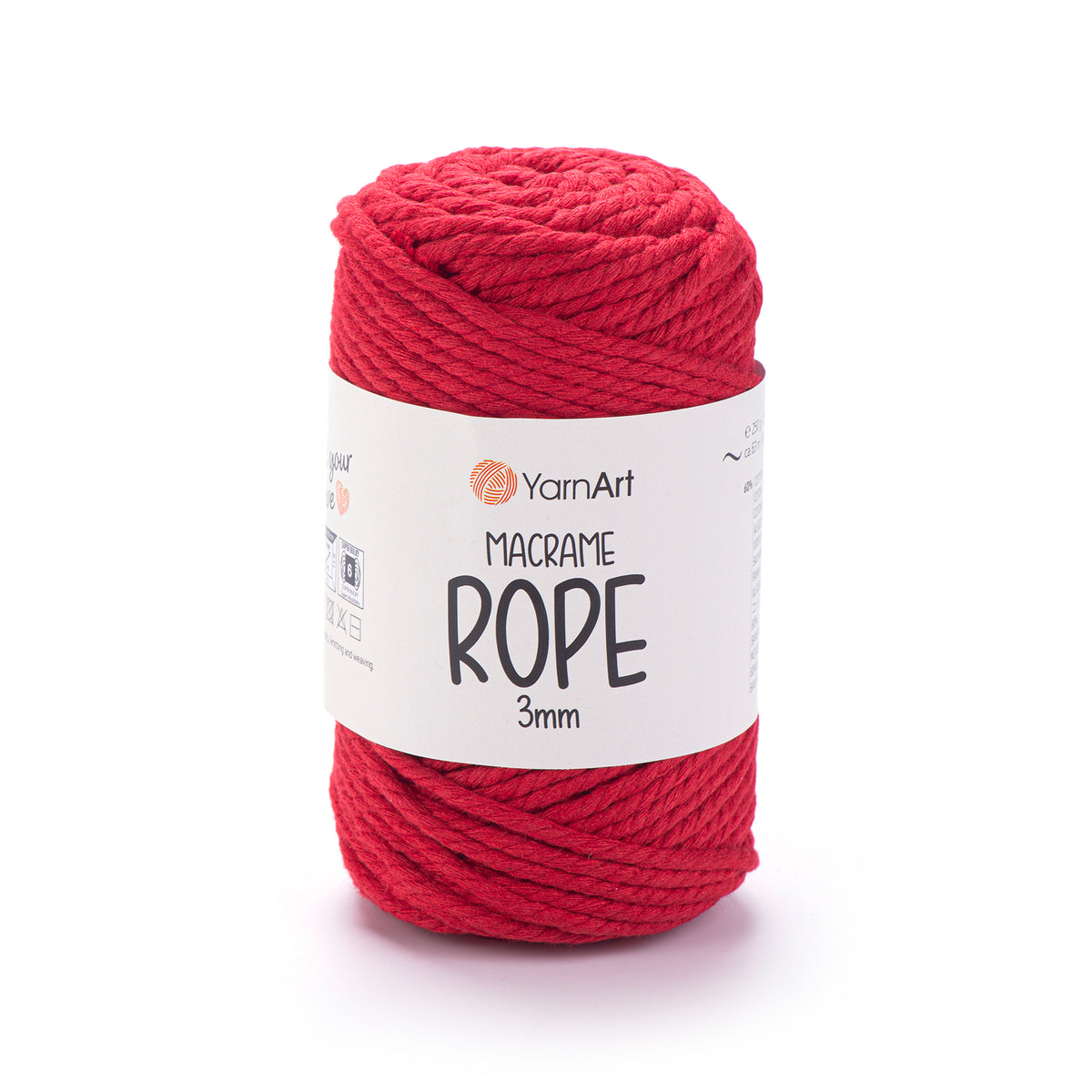 חוטי מקרמה לסריגה ועבודת יד MACRAME ROPE 3MM