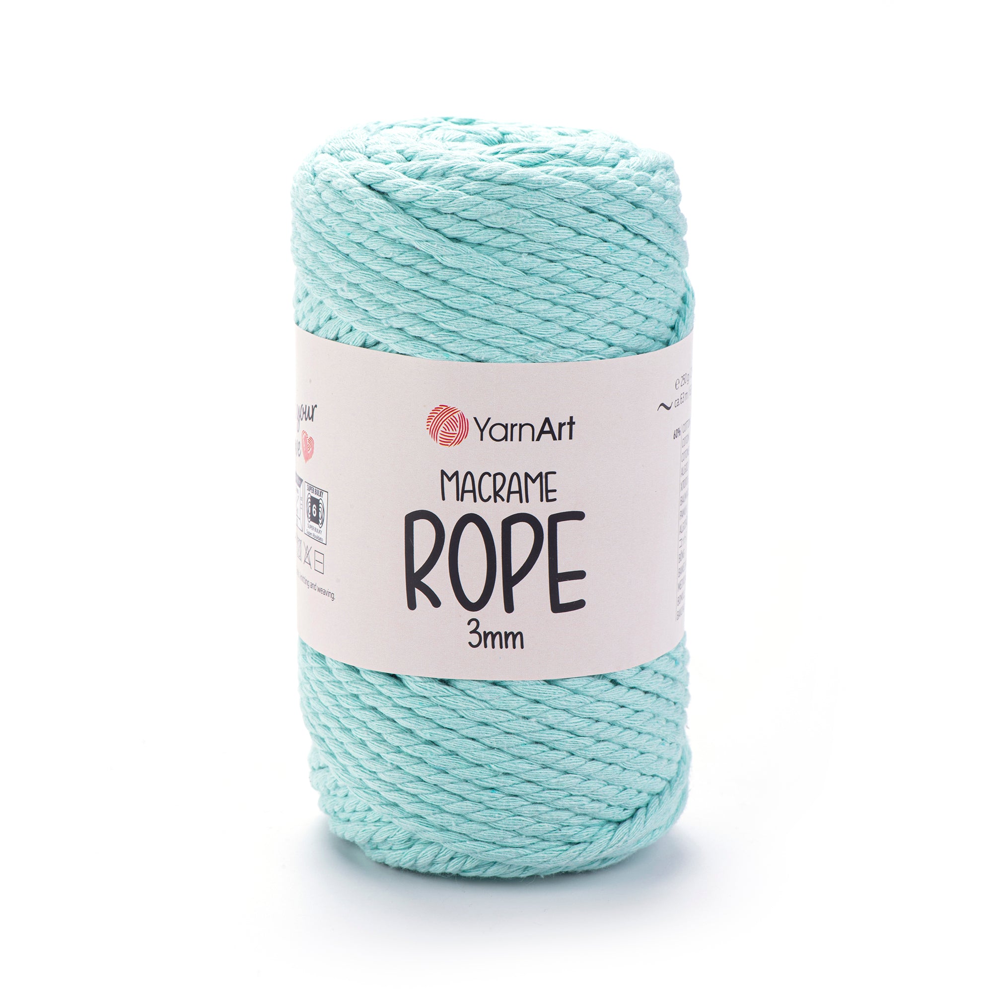 חוטי מקרמה לסריגה ועבודת יד MACRAME ROPE 3MM