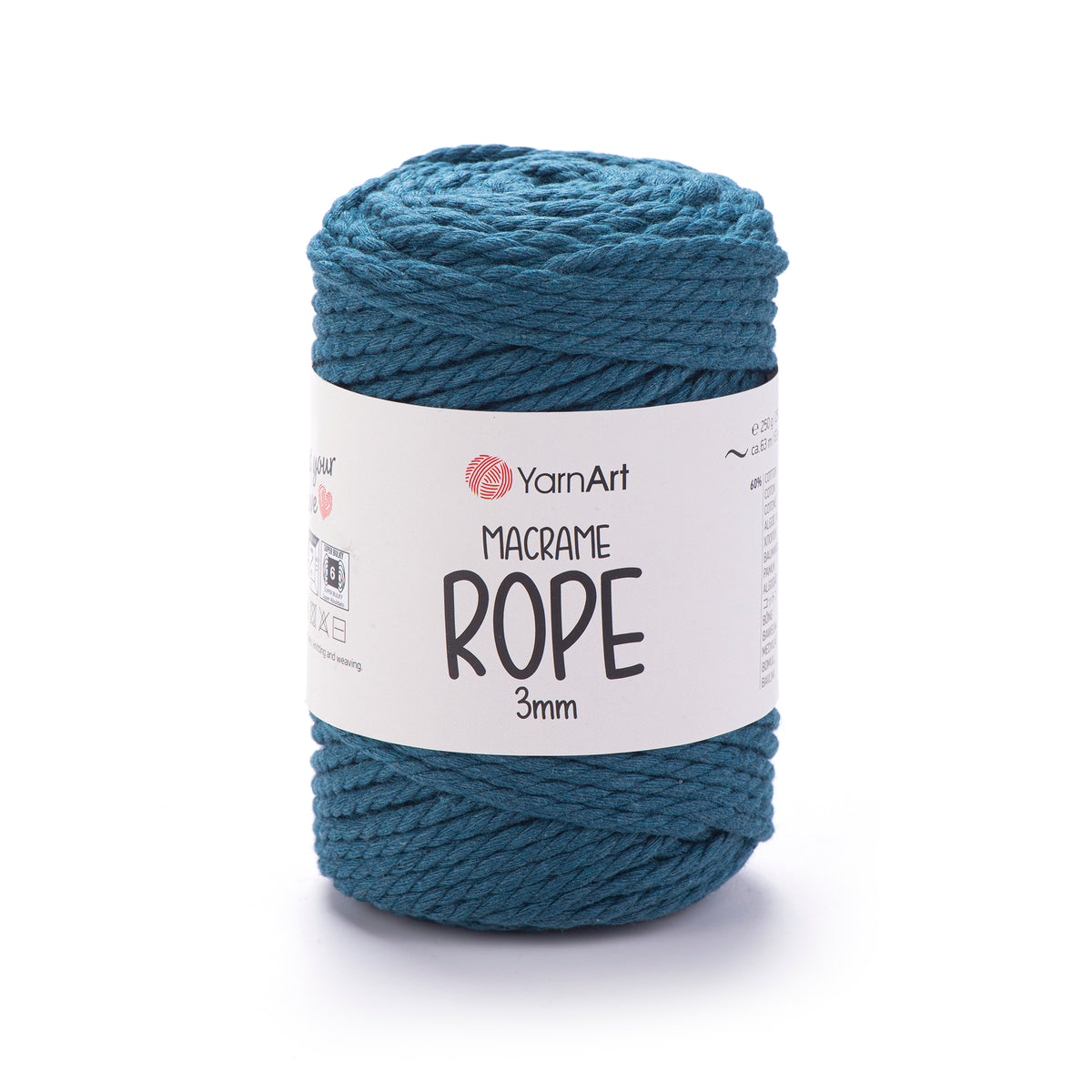 חוטי מקרמה לסריגה ועבודת יד MACRAME ROPE 3MM