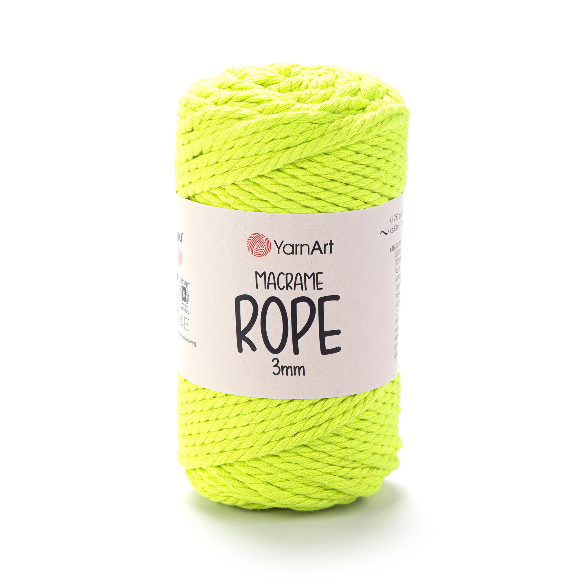 חוטי מקרמה לסריגה ועבודת יד MACRAME ROPE 3MM