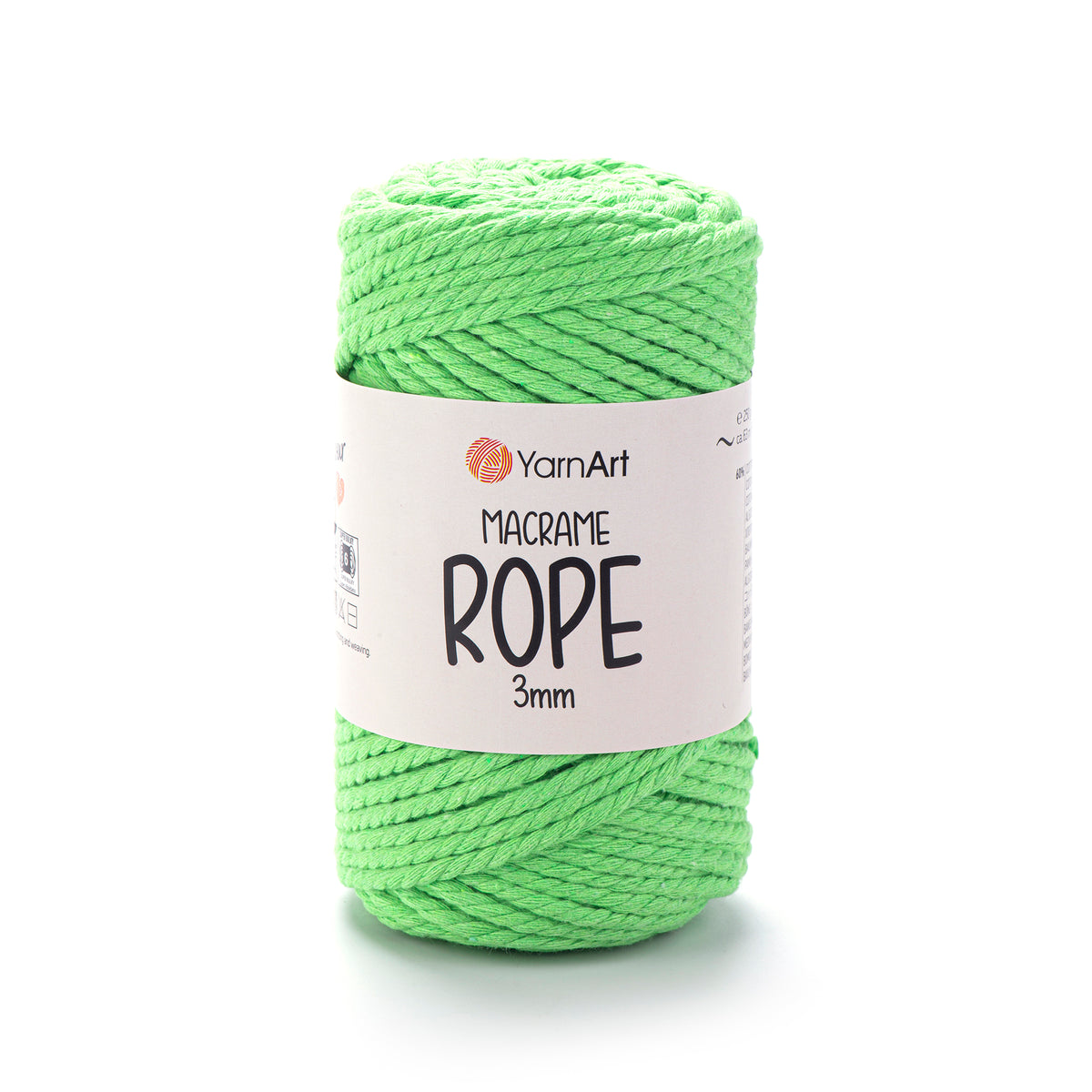 חוטי מקרמה לסריגה ועבודת יד MACRAME ROPE 3MM