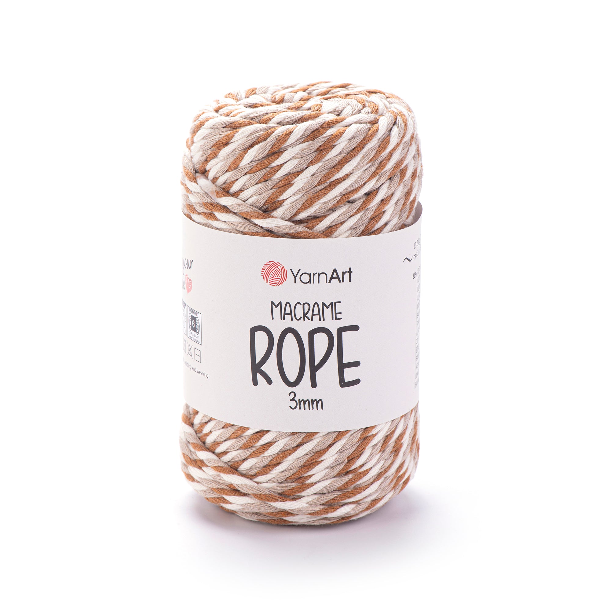 חוטי מקרמה לסריגה ועבודת יד MACRAME ROPE 3MM