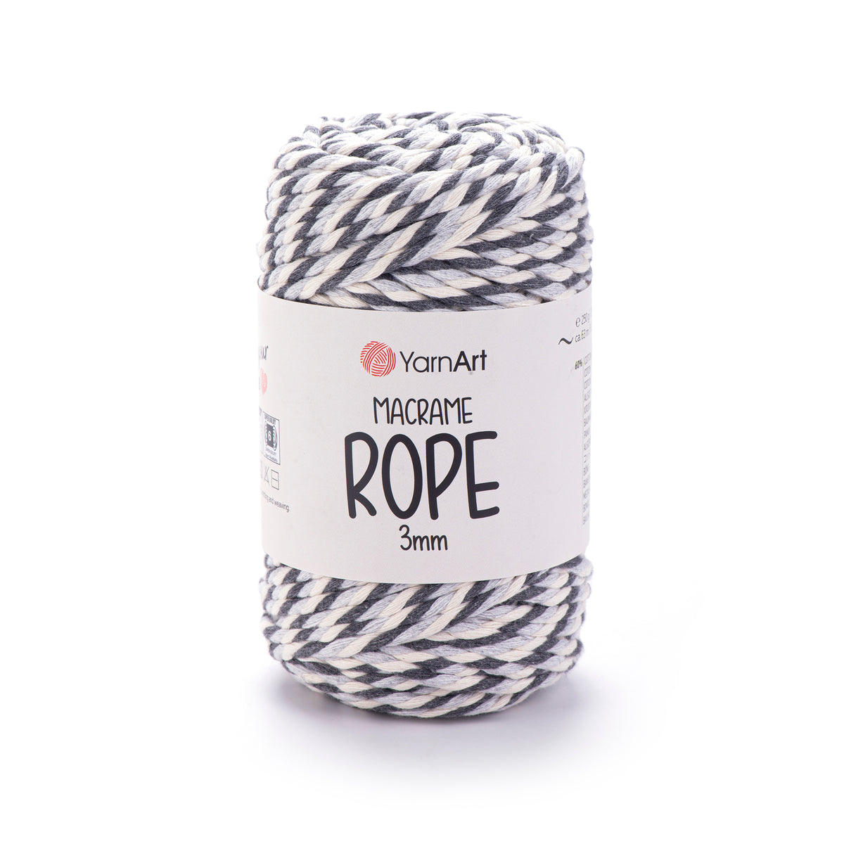 חוטי מקרמה לסריגה ועבודת יד MACRAME ROPE 3MM