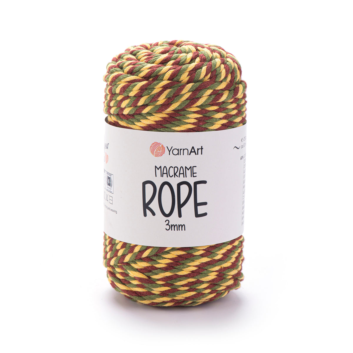 חוטי מקרמה לסריגה ועבודת יד MACRAME ROPE 3MM