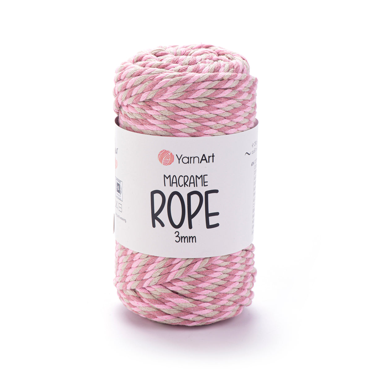 חוטי מקרמה לסריגה ועבודת יד MACRAME ROPE 3MM