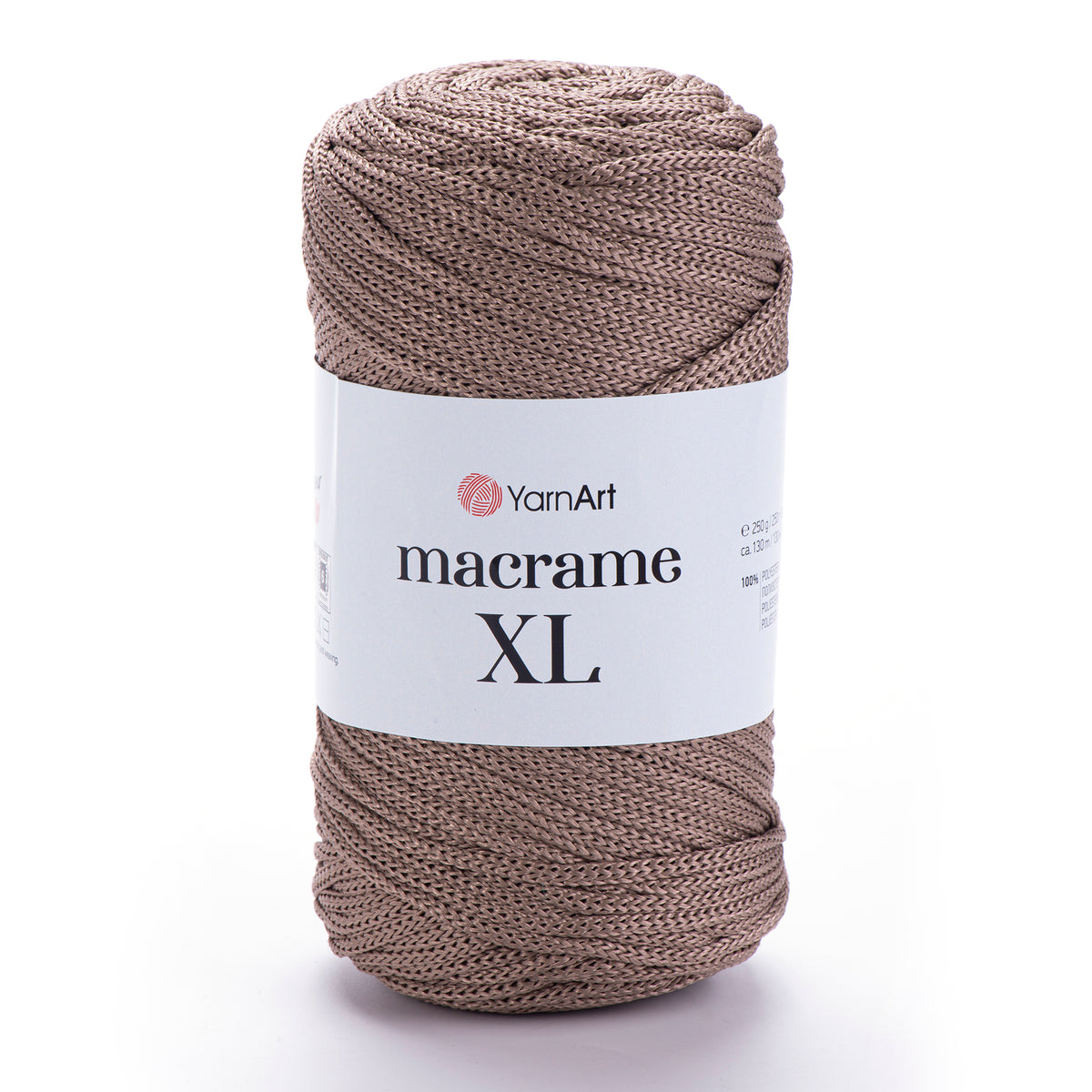 חוט מבריק לסריגת תיקים ואביזרים MACRAME XL 250g/130m