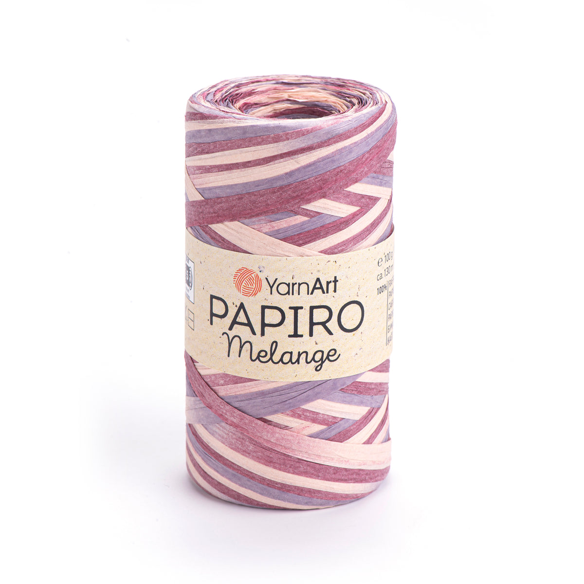 חוט רפיה לסריגה Papiro Melange – לתיקים, כובעים וסלסלות | 100g/130m