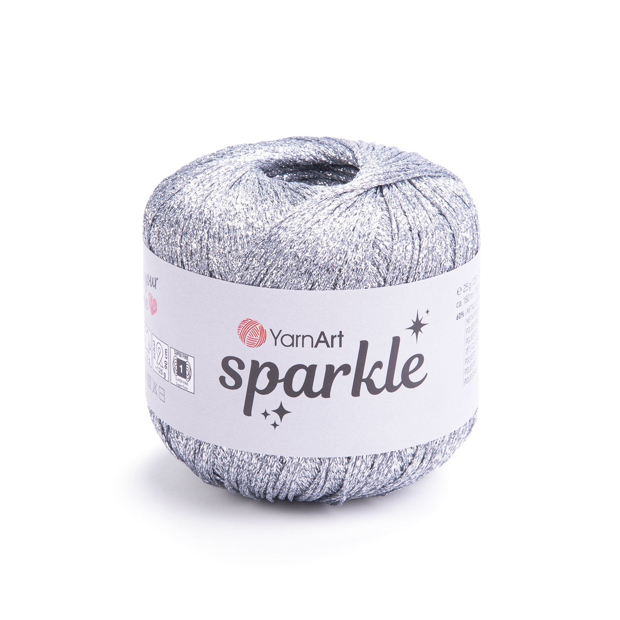 חוט לורקס זוהר לסריגה Sparkle 25g/160m
