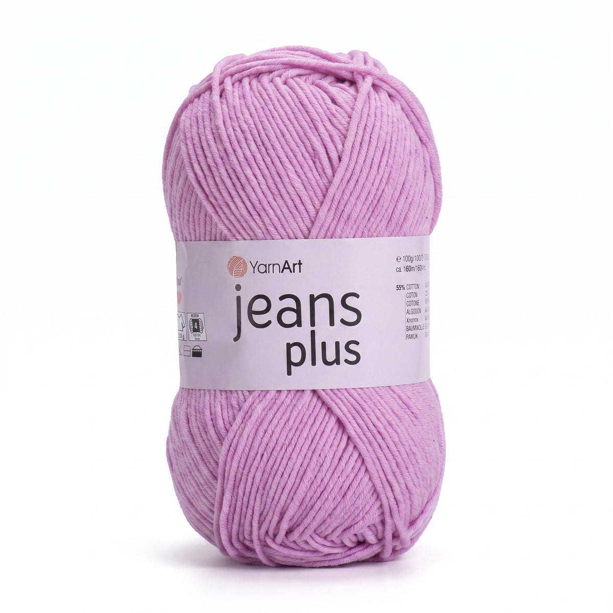 חוטי כותנה לסריגת תיקים, בובות ושמכות JEANS PLUS 100g/160m