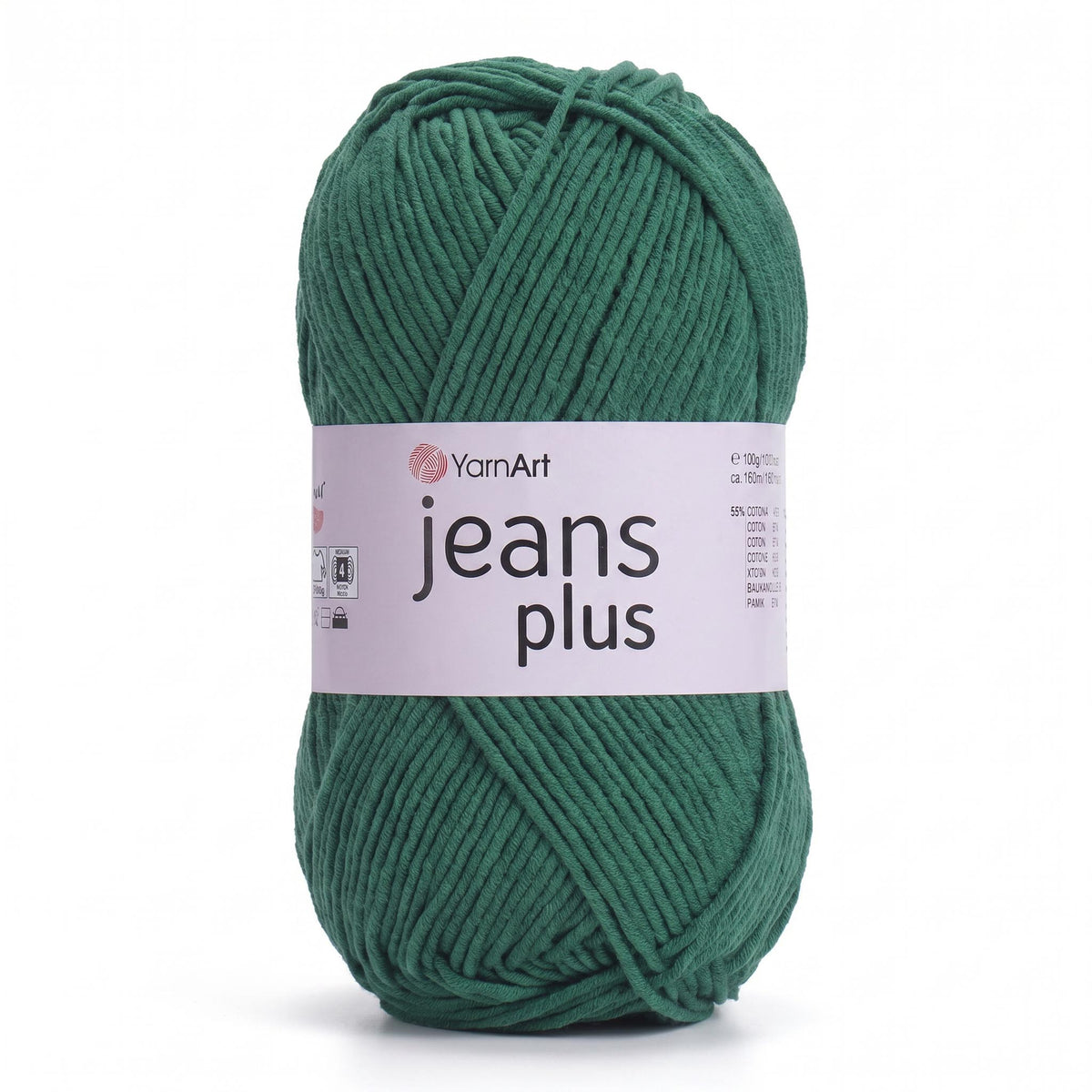 חוטי כותנה לסריגת תיקים, בובות ושמכות JEANS PLUS 100g/160m