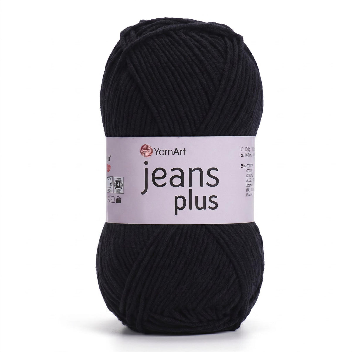 חוטי כותנה לסריגת תיקים, בובות ושמכות JEANS PLUS 100g/160m