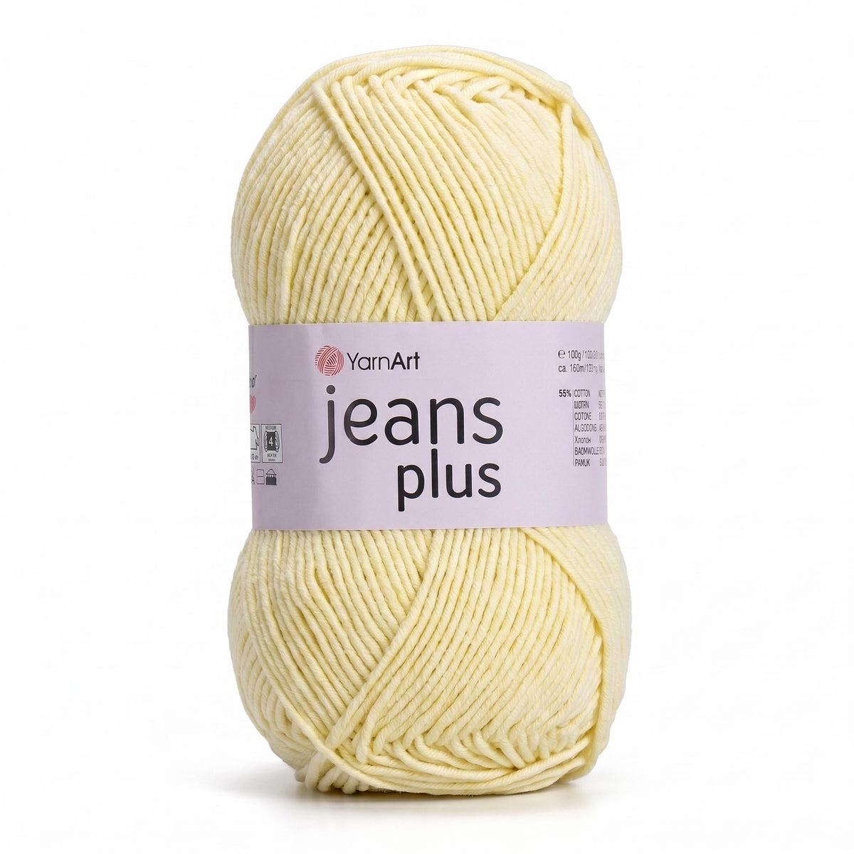 חוטי כותנה לסריגת תיקים, בובות ושמכות JEANS PLUS 100g/160m