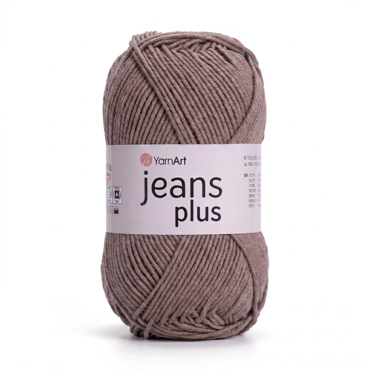 חוטי כותנה לסריגת תיקים, בובות ושמכות JEANS PLUS 100g/160m