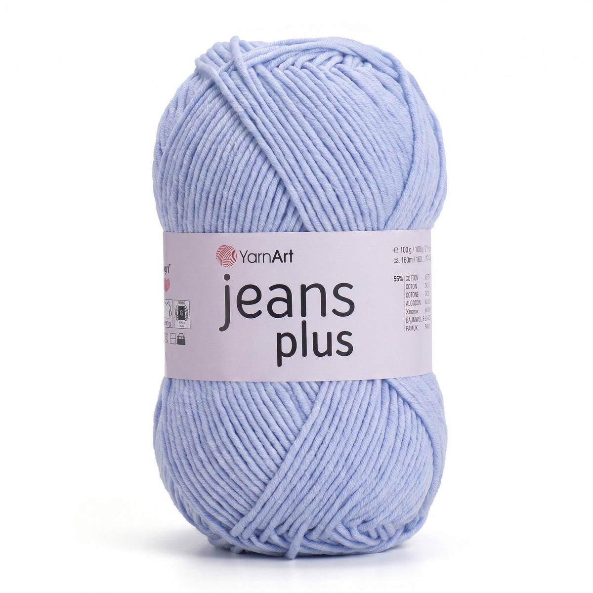 חוטי כותנה לסריגת תיקים, בובות ושמכות JEANS PLUS 100g/160m
