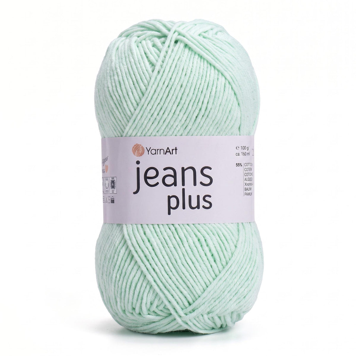 חוטי כותנה לסריגת תיקים, בובות ושמכות JEANS PLUS 100g/160m