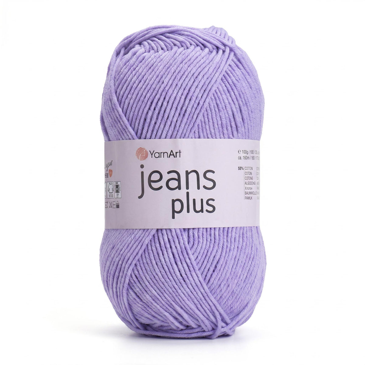 חוטי כותנה לסריגת תיקים, בובות ושמכות JEANS PLUS 100g/160m