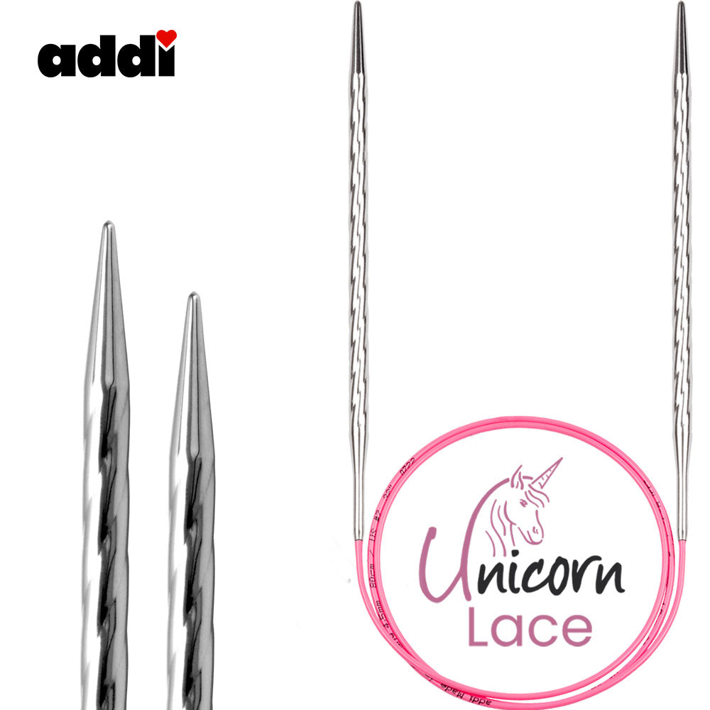 מסרגה עגולה יוניקורן מבנה ספירלי addi