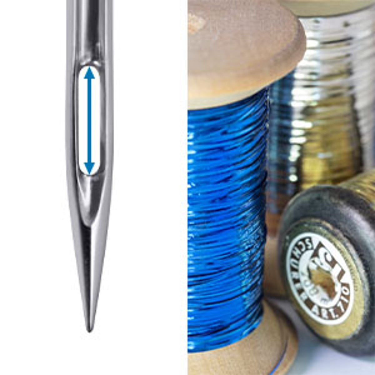 מחט לחוטי לורקס (מטלי) מס׳ 75/90 שמץ׳