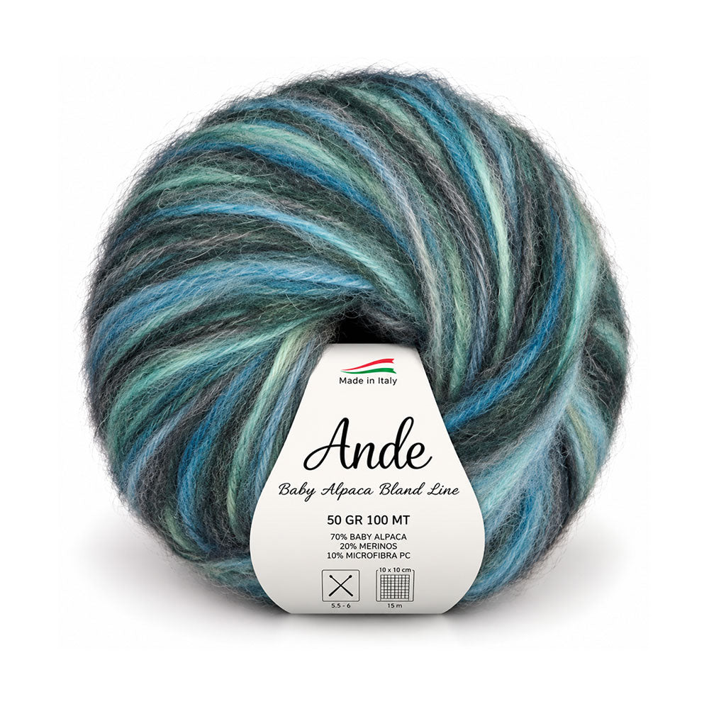 צמר בייבי אלפקה ומרינו ANDE PRINT 50g/100m