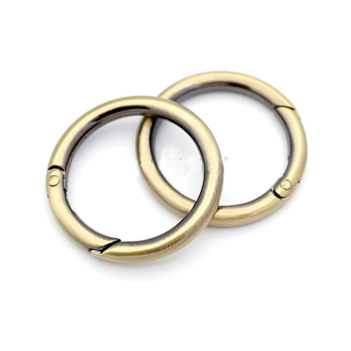 זוג טבעות קליפס פליז עתיק לתיק