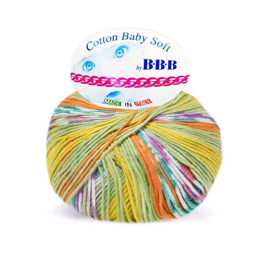 חוט כותנה צבעונית לתינוק Cotton Baby Soft 50g/179m