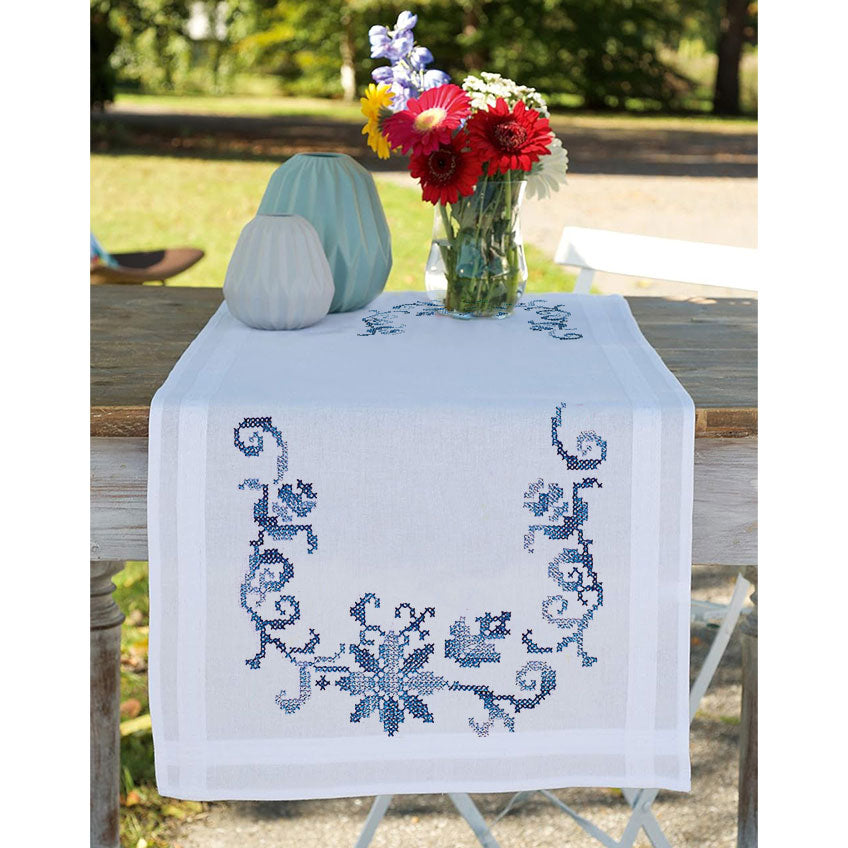 מפת ראנר מלכותי - ערכת רקמה איקסים פשוטה 40X100 ס״מ 609.7887