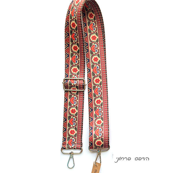 רצועה לתיק הדפס פרחוני