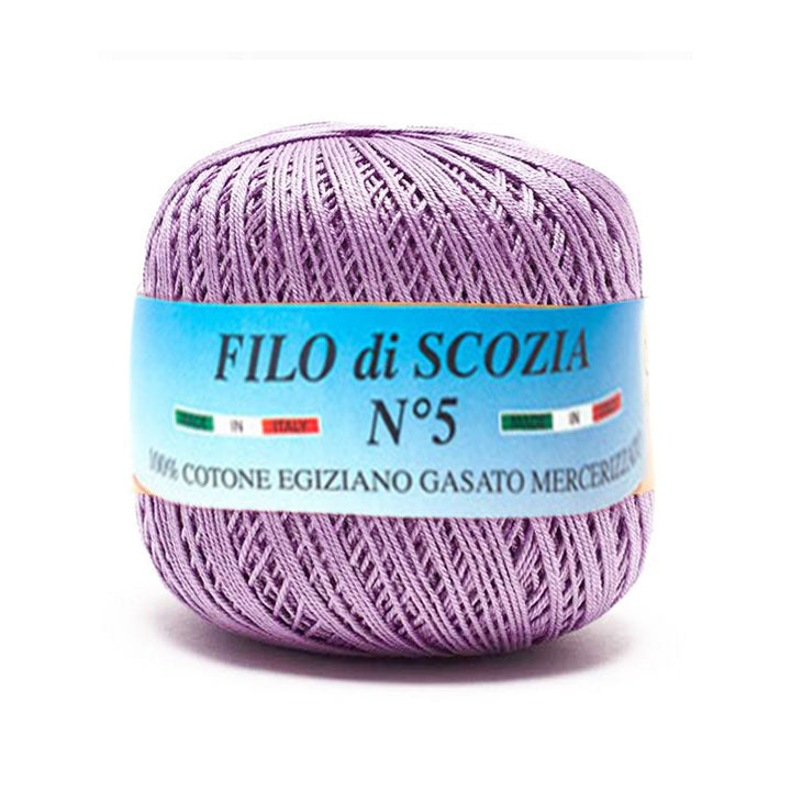 חוט כותנה דק לסריגה במסרגה אחת FILO DI SCOZIA N5 50g/226m