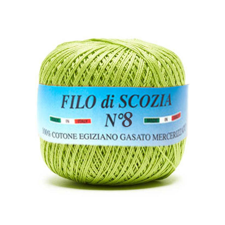 חוט כותנה דק לסריגה במסרגה אחת FILO DI SCOZIA N8 50g/338m