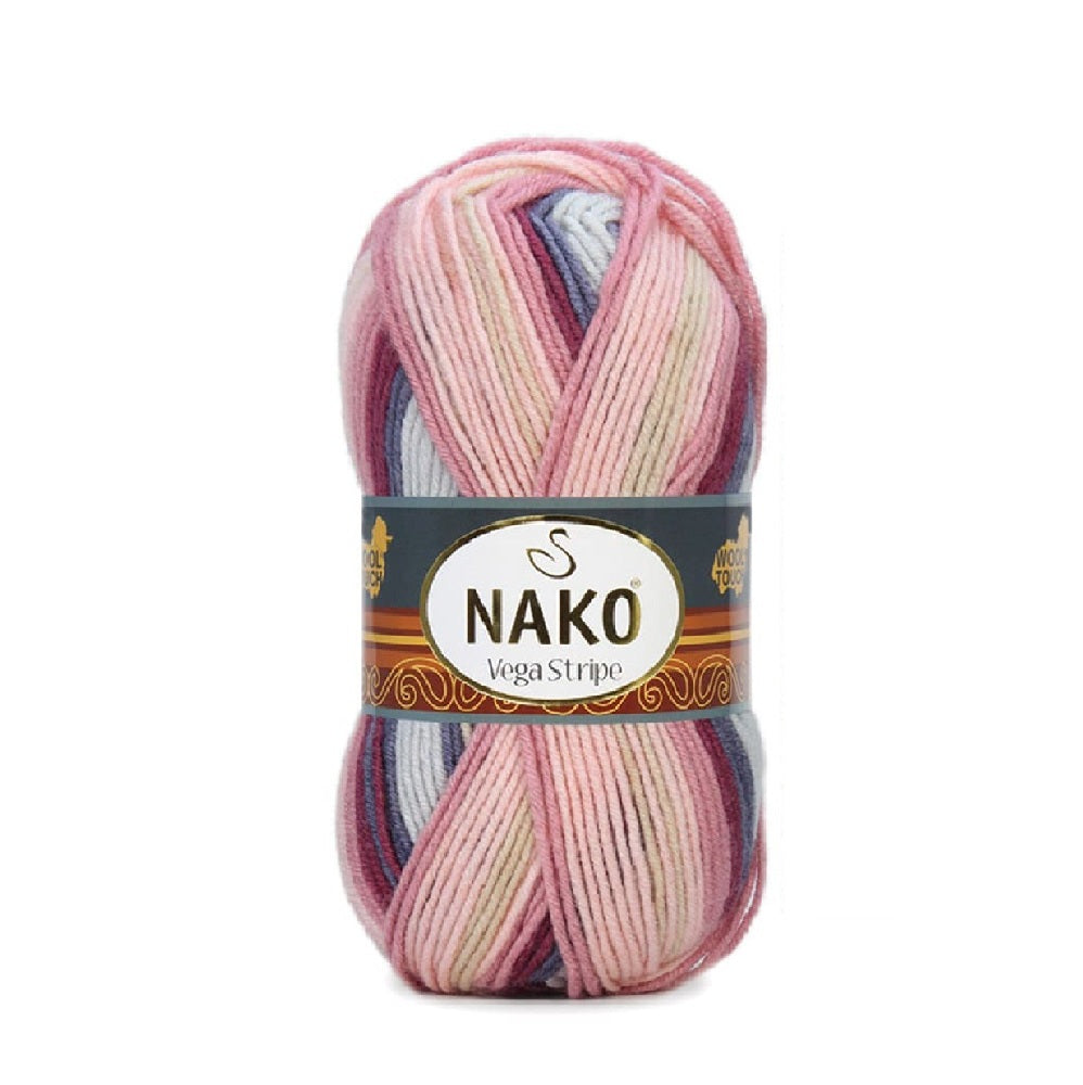 צמר מתחלף פסים למסרגות 4-6 VEGA STRIPE