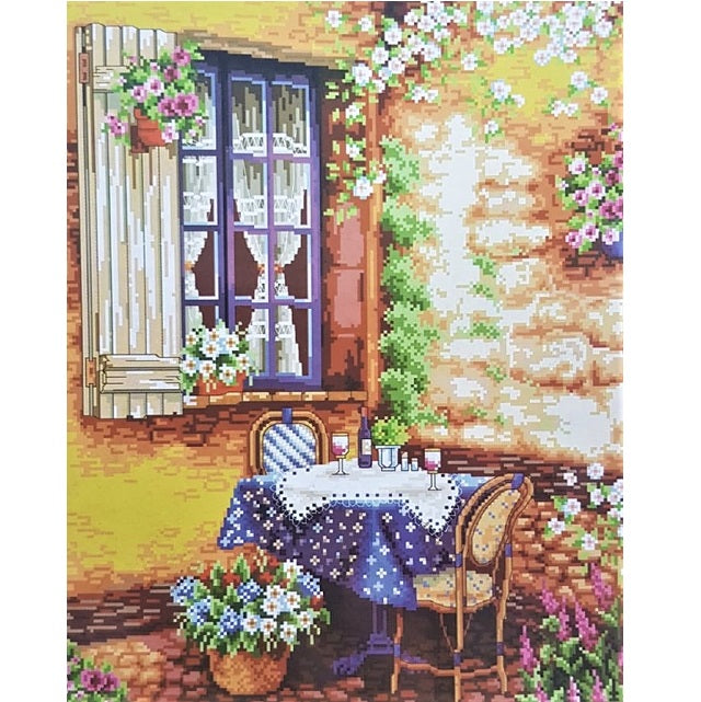 ערכת רקמה בד גבינה מודפס עם חוטים 073