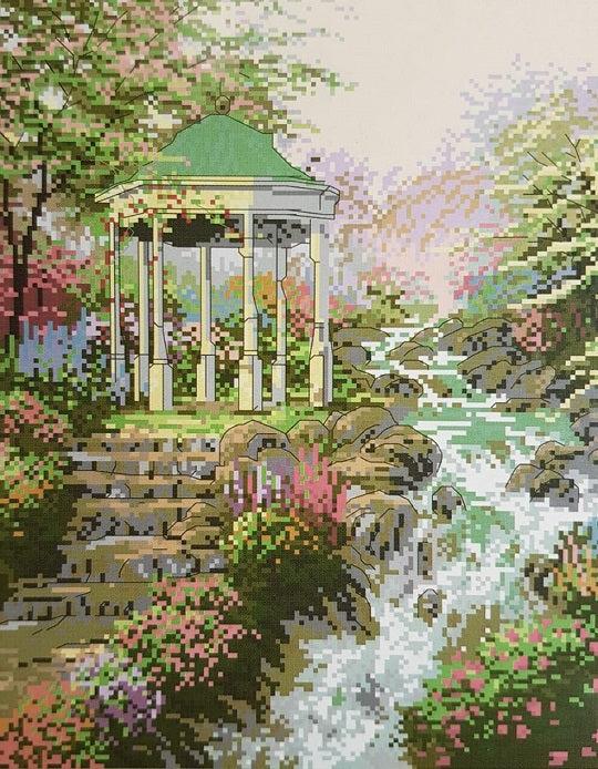 ערכת רקמה בד גבינה מודפס עם חוטים 142