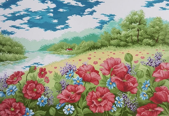 ערכת רקמה בד גבינה מודפס עם חוטים 311