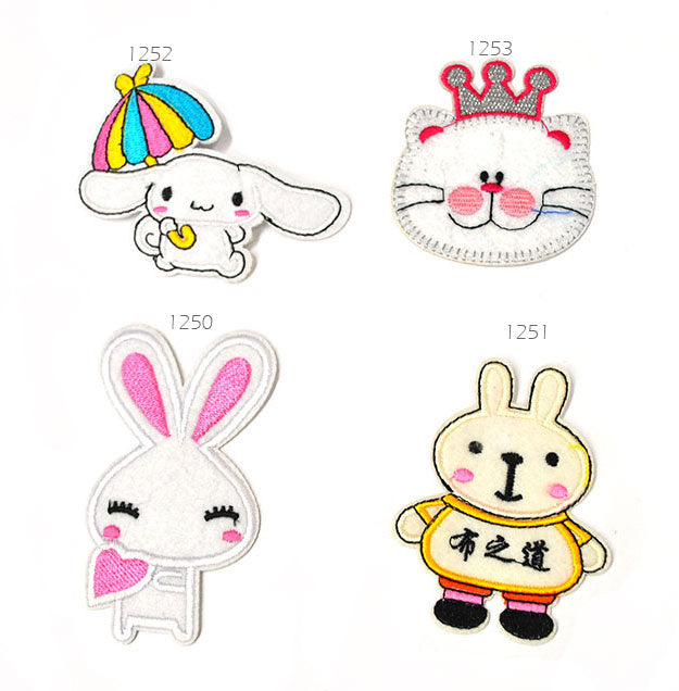 אפליקציות בגיהוץ דמויות של ארנב חתול