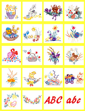 דוגמאות רקמה למכונות רקמה בקובץ פרחים