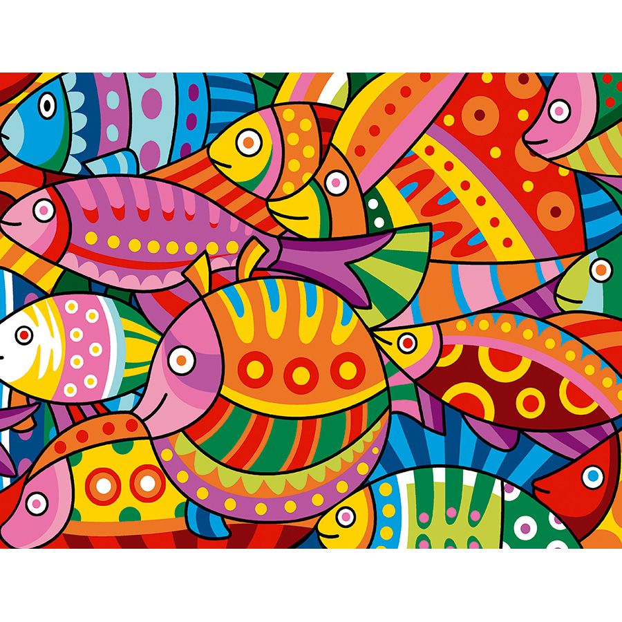 בד קנבס לרקמה עם ציור מודפס בגודל 50X65 ס״מ 133.3568