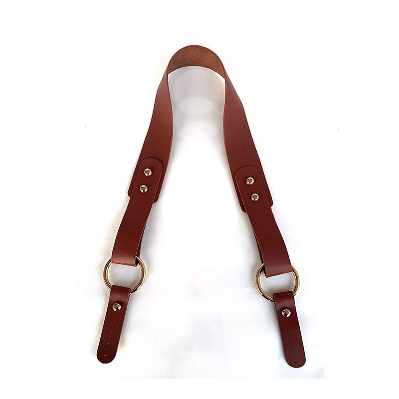 רצועה דמוי עור עם טבעות לתיק