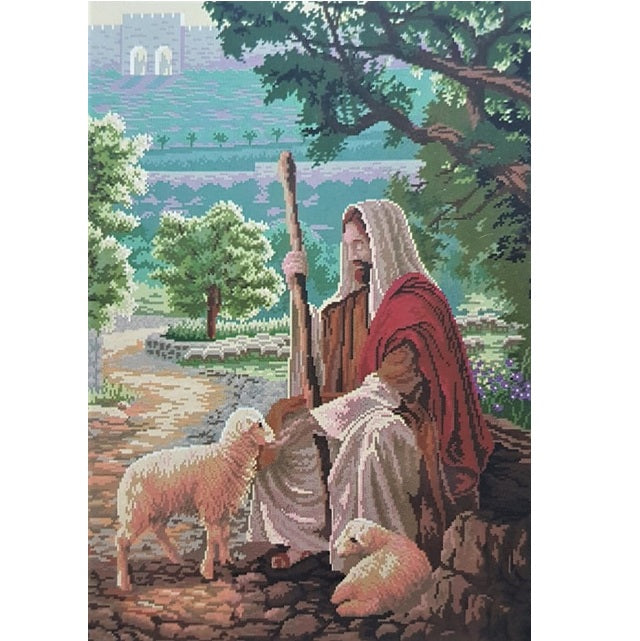 ערכת רקמה בד גבינה מודפס עם חוטים 1782