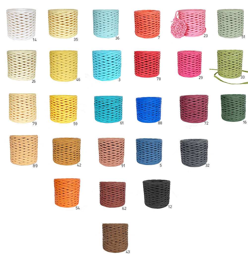 חוטי רפיה טבעית לסריגה יצירתית